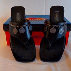 Matisse Roma 7.5 M Black Thong Sandals